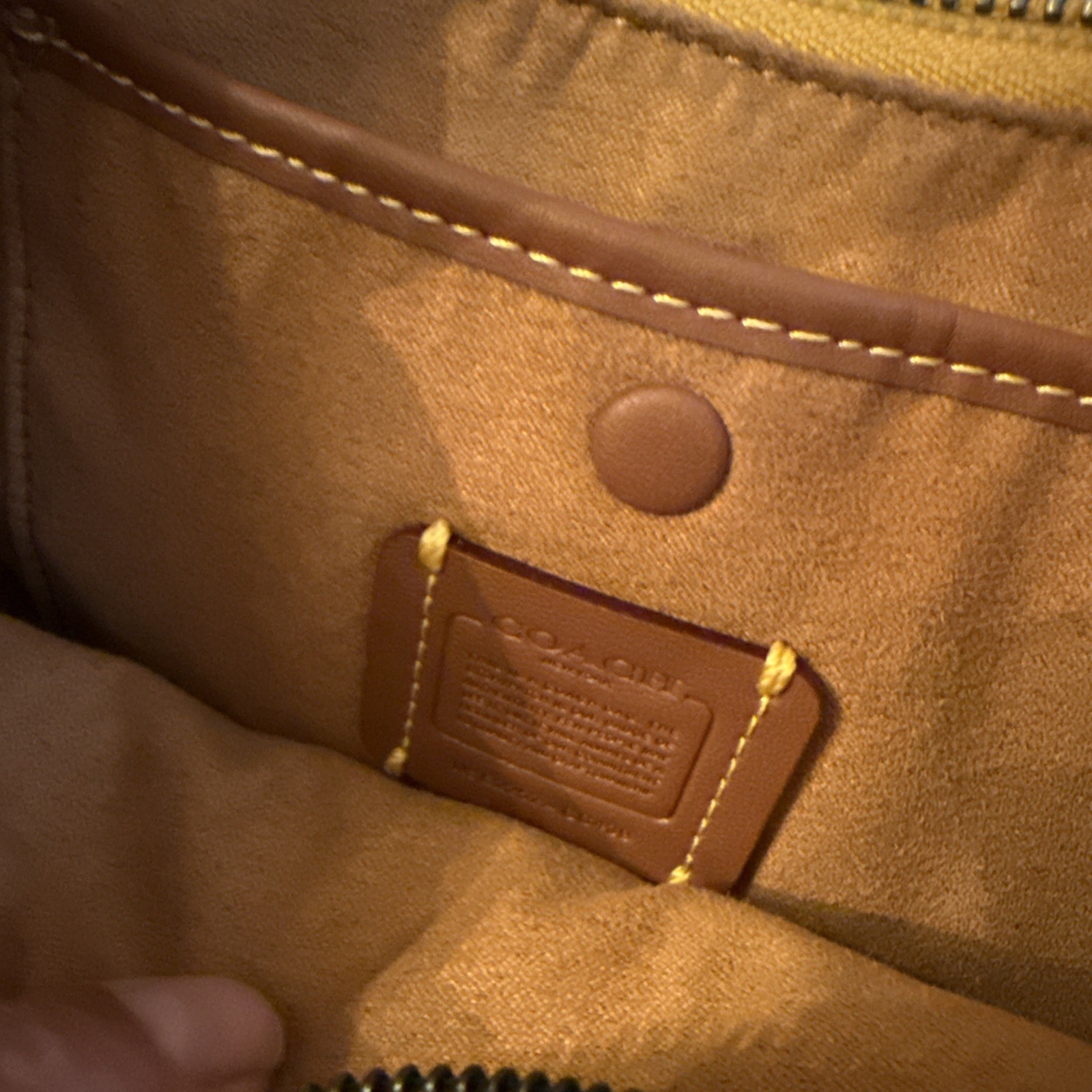 COACH Pebble Leather Over The Shoulder Handbag