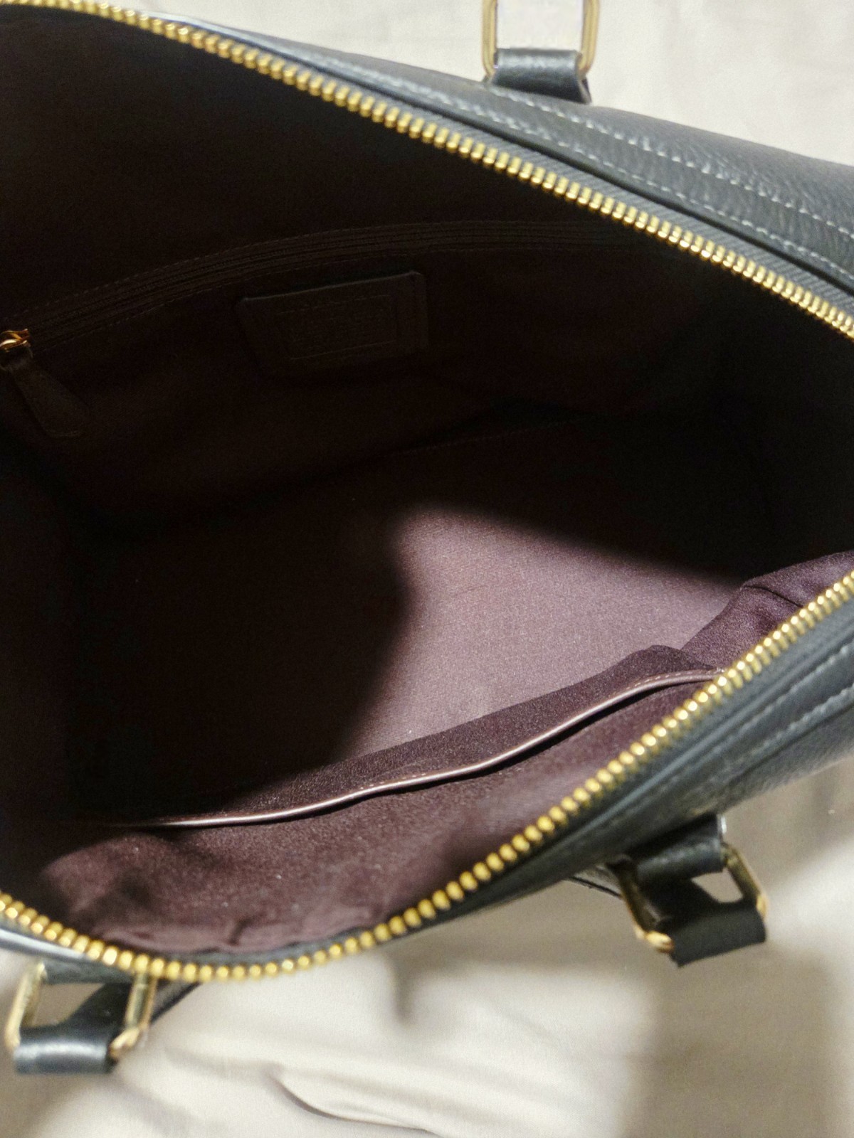 Large Coach Rowan Black Leather In Excellent Condition !