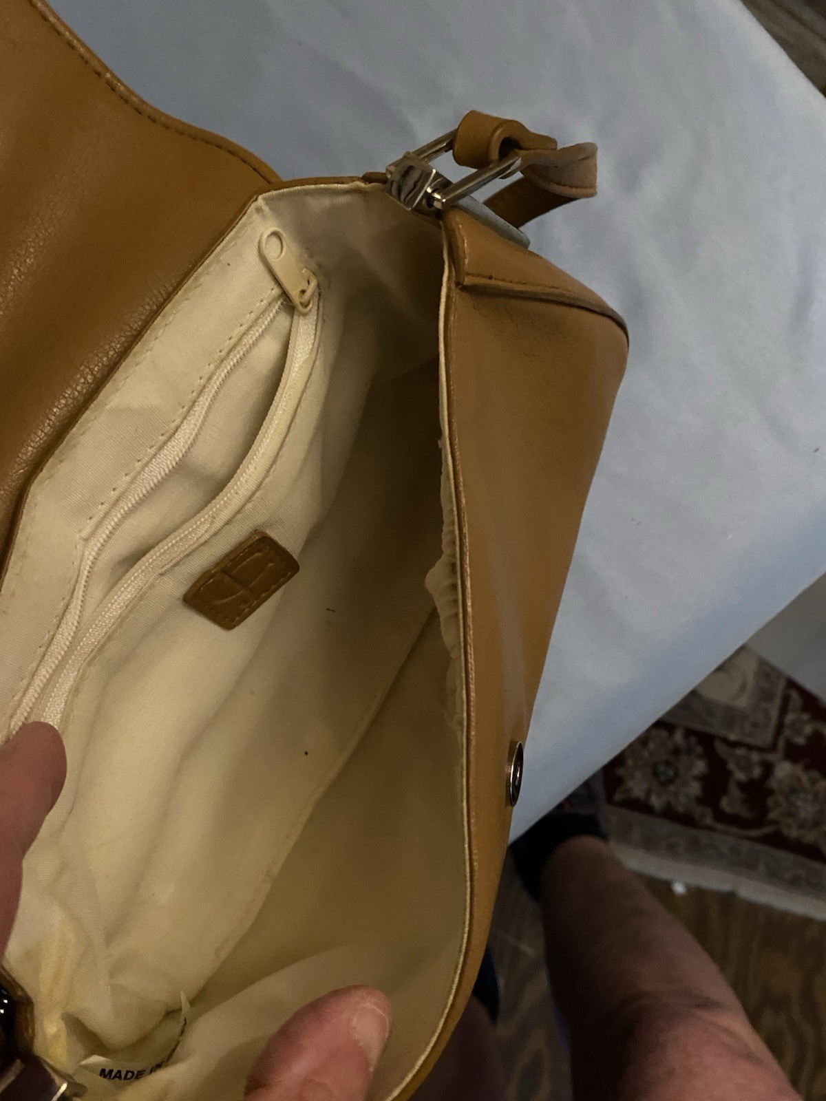 Jonathan Cate Handbag Brown Soft Faux Leather VINTAGE 90’s