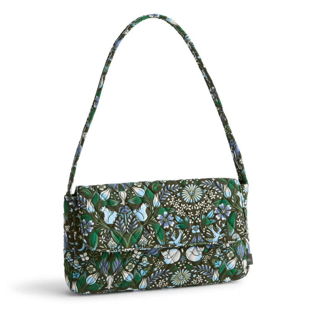 Vera Bradley Women Outlet Cotton Flap Shoulder Bag Enchanted Woodland