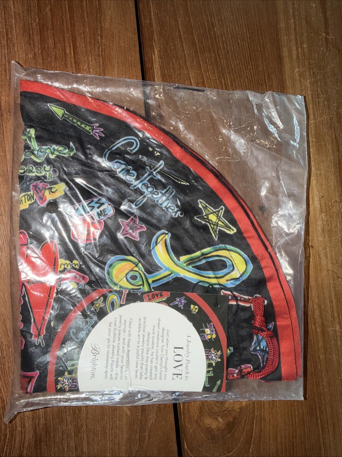 Brighton Love Scribble Travel Drawstring Jewelry Pouch NWT