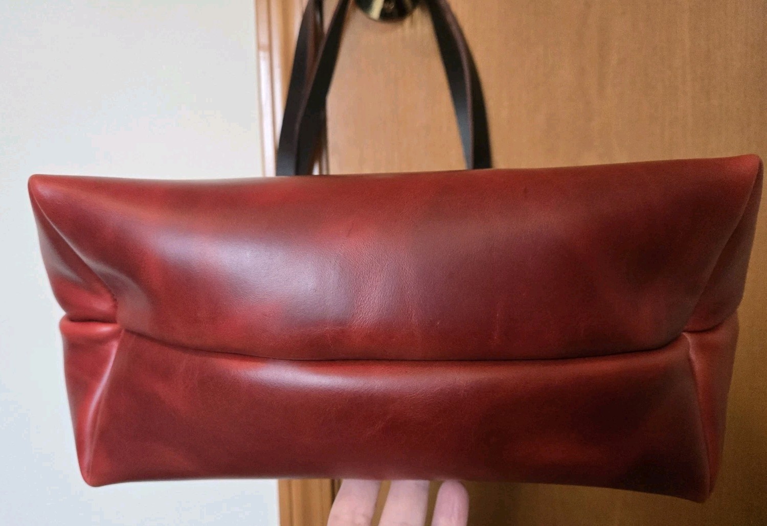Portland Leather Goods PLG Large Zippered Tote BAG – ROSSO RED, NEW IN BOX
