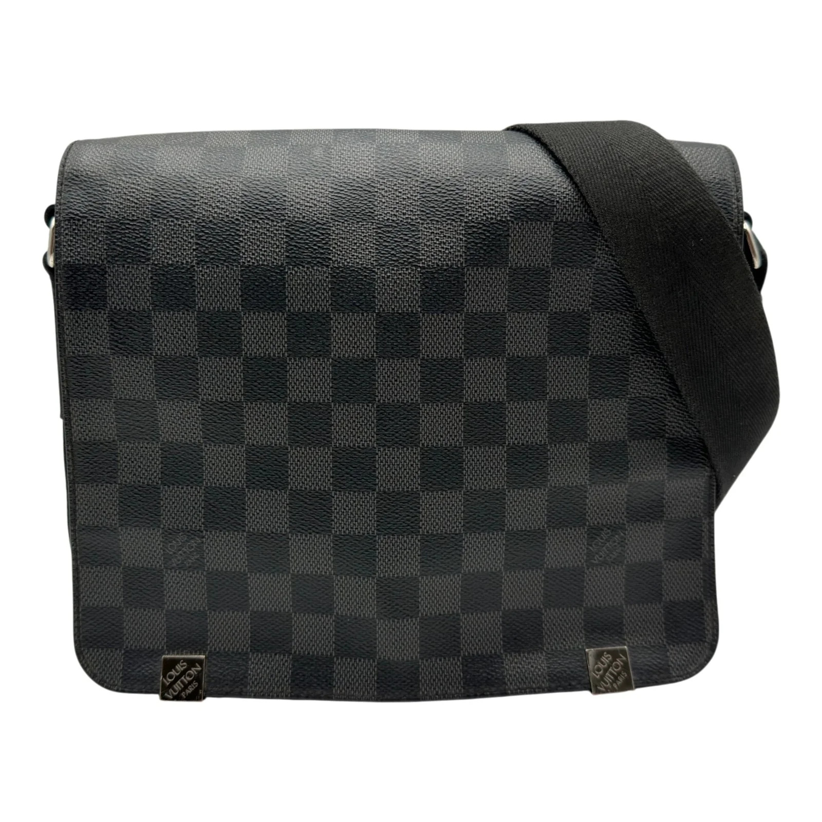 LOUIS VUITTON District PM Black Damier Shoulder Bag #OKB8000