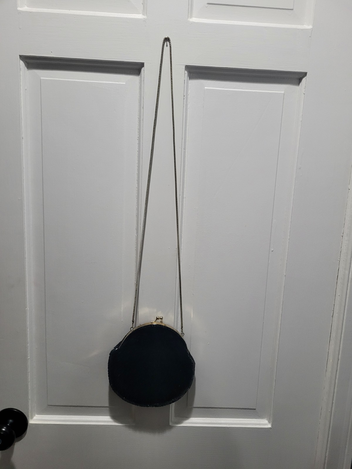 Vintage Black Beaded Formal Purse
