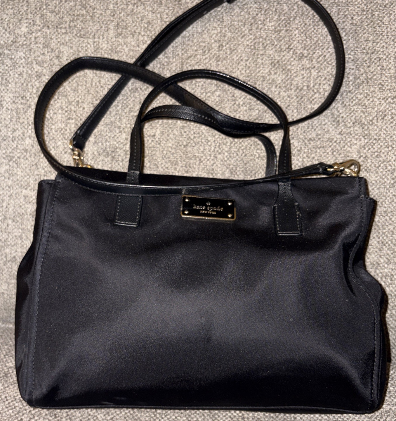Kate Spade Blake Avenue Loden Nylon Crossbody Handbag Black Purse
