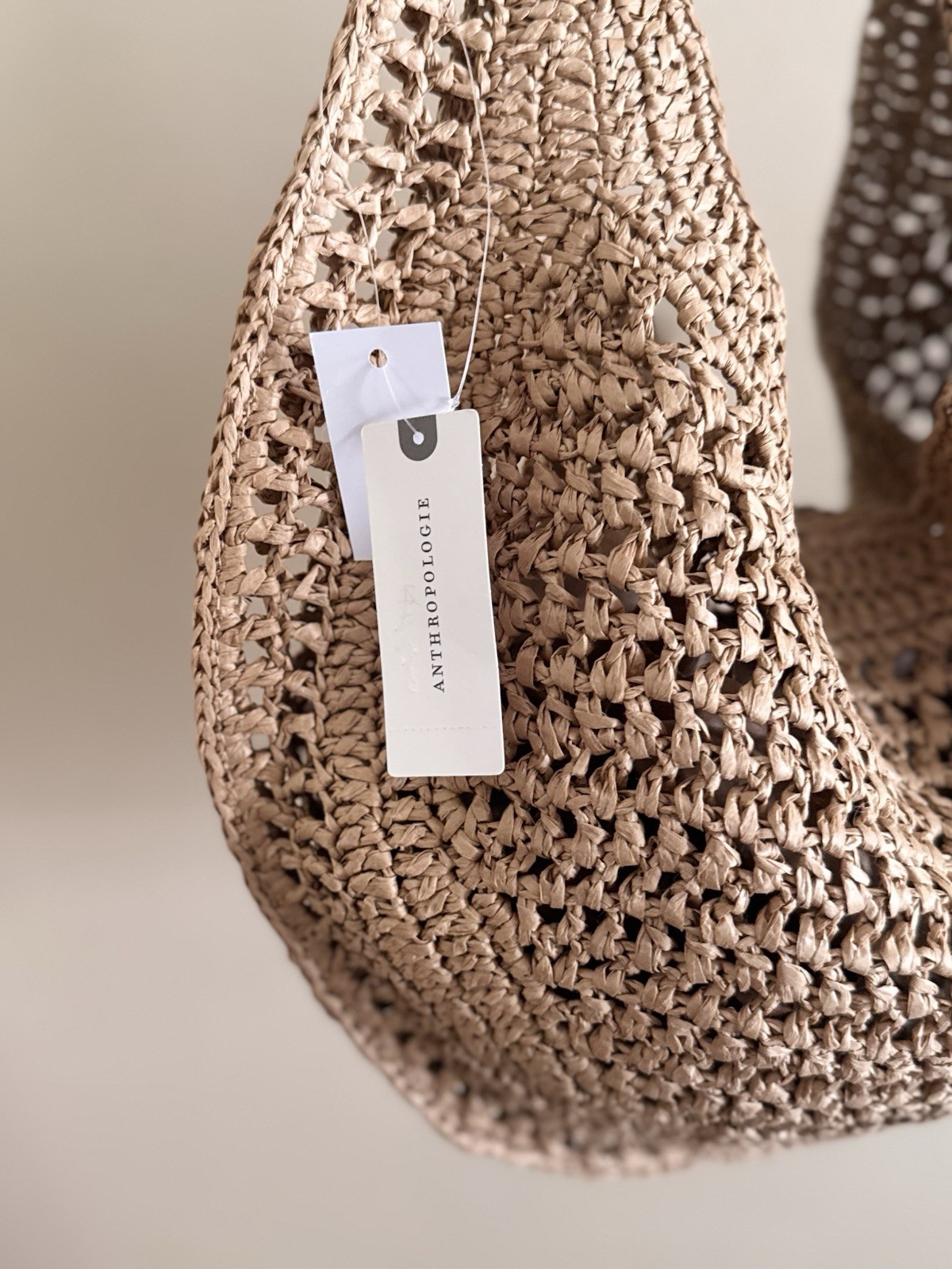 Anthropologie Raffia Hobo Bag