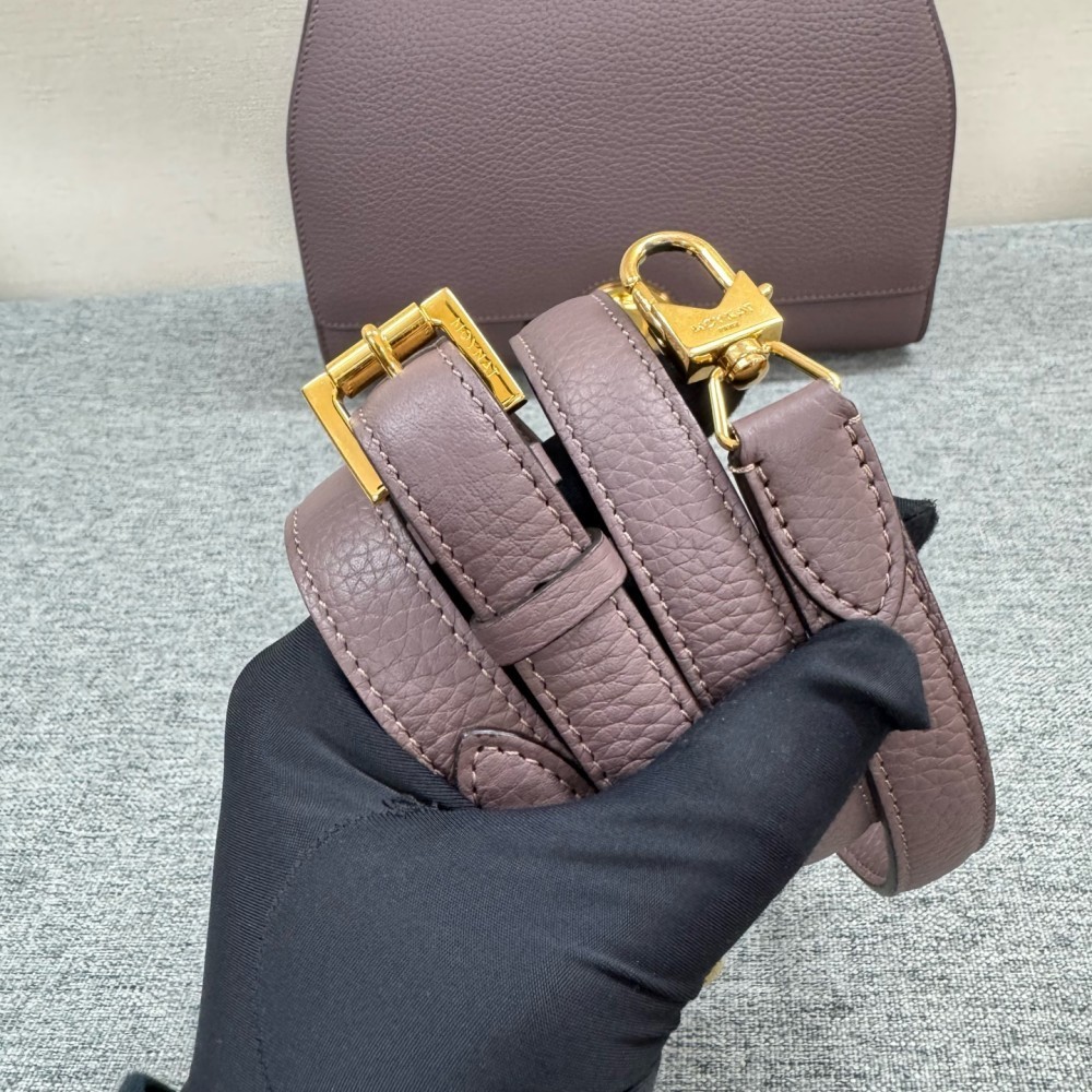 Moynat REJANE Medium, bottom length 26, grayish-purple