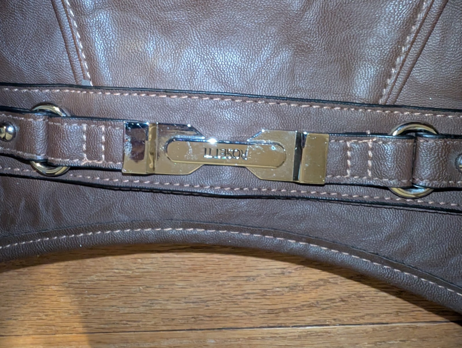 Rosetti Bronze Purse/ 100% Man-made Material 12″×8″×3,5″