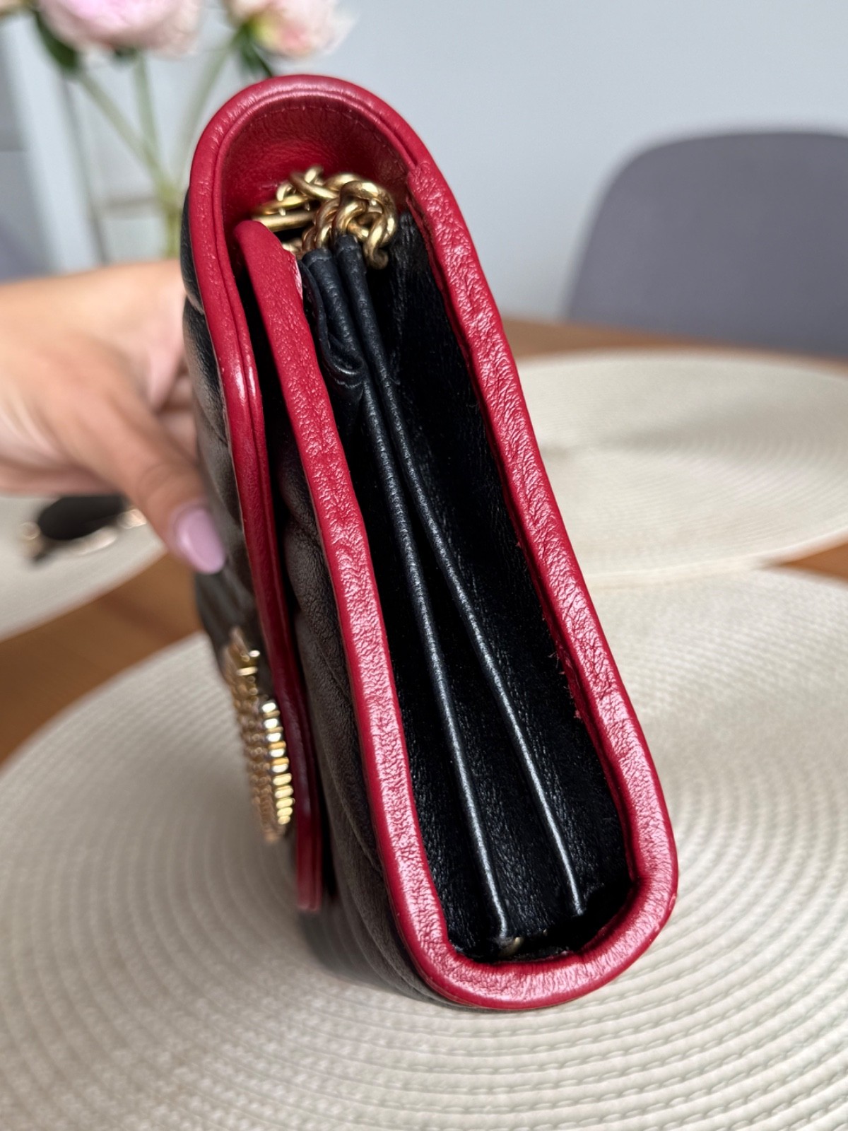 gucci marmont chain wallet clutch bag
