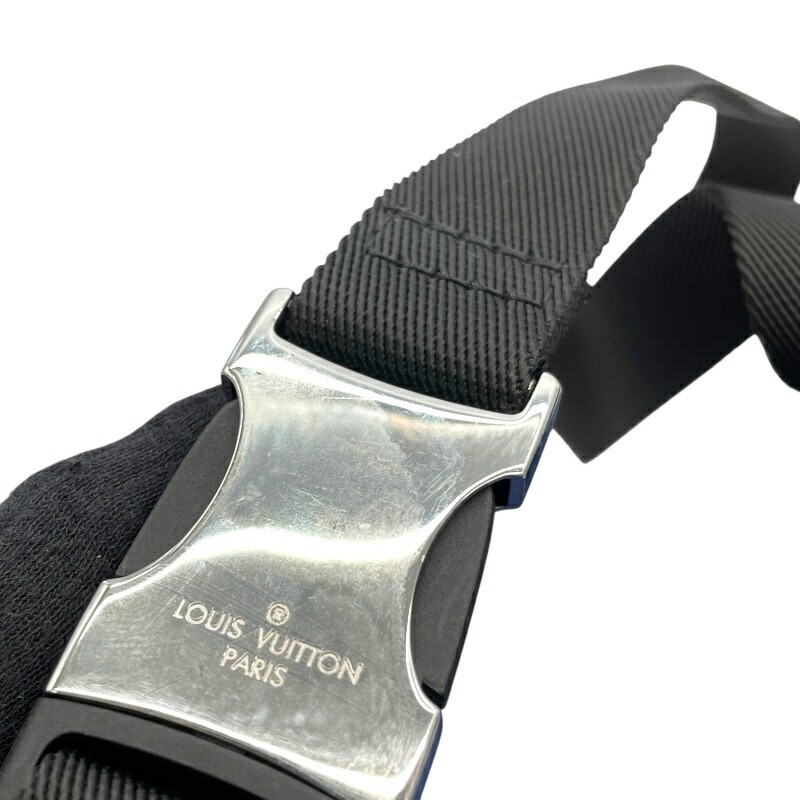 LOUIS VUITTON Bumbag Outdoor M33455 Blue Taiga Leather Belt Bag Unisex Authentic