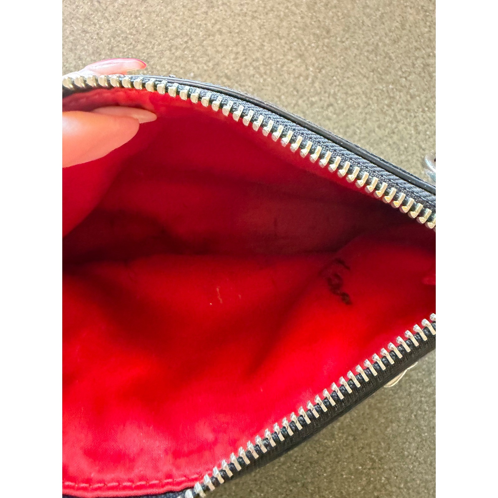 Coach Poppy Tartan Plaid Signature C Wristlet Red Blue Black Silver Bag
