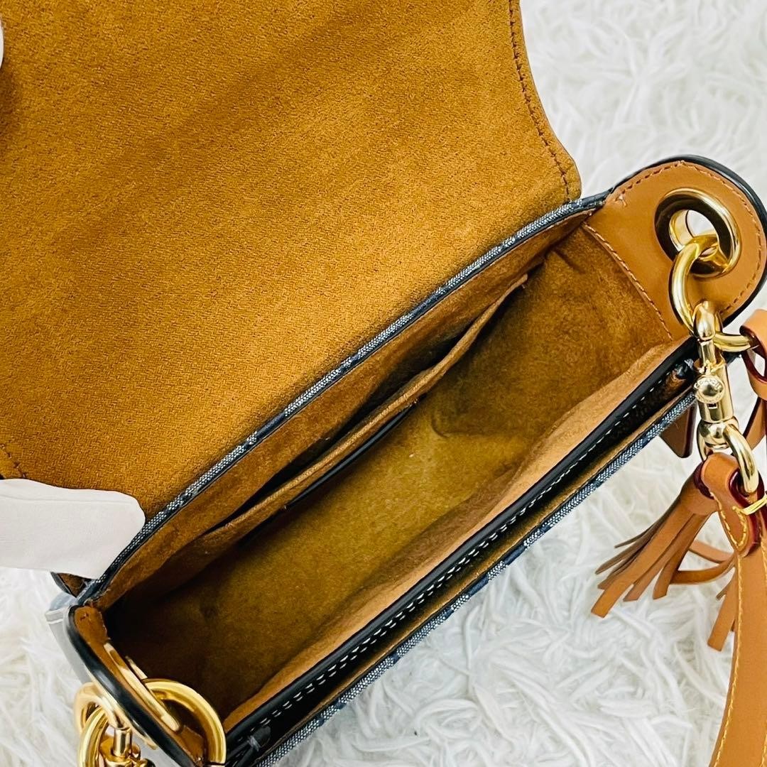 Coach Cleo Shoulder Bag 2way Denim C8512