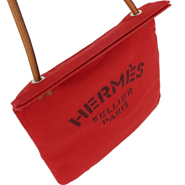 Hermès Aline MM Grooming Toile Chevron Rouge H Red Shoulder bag Women