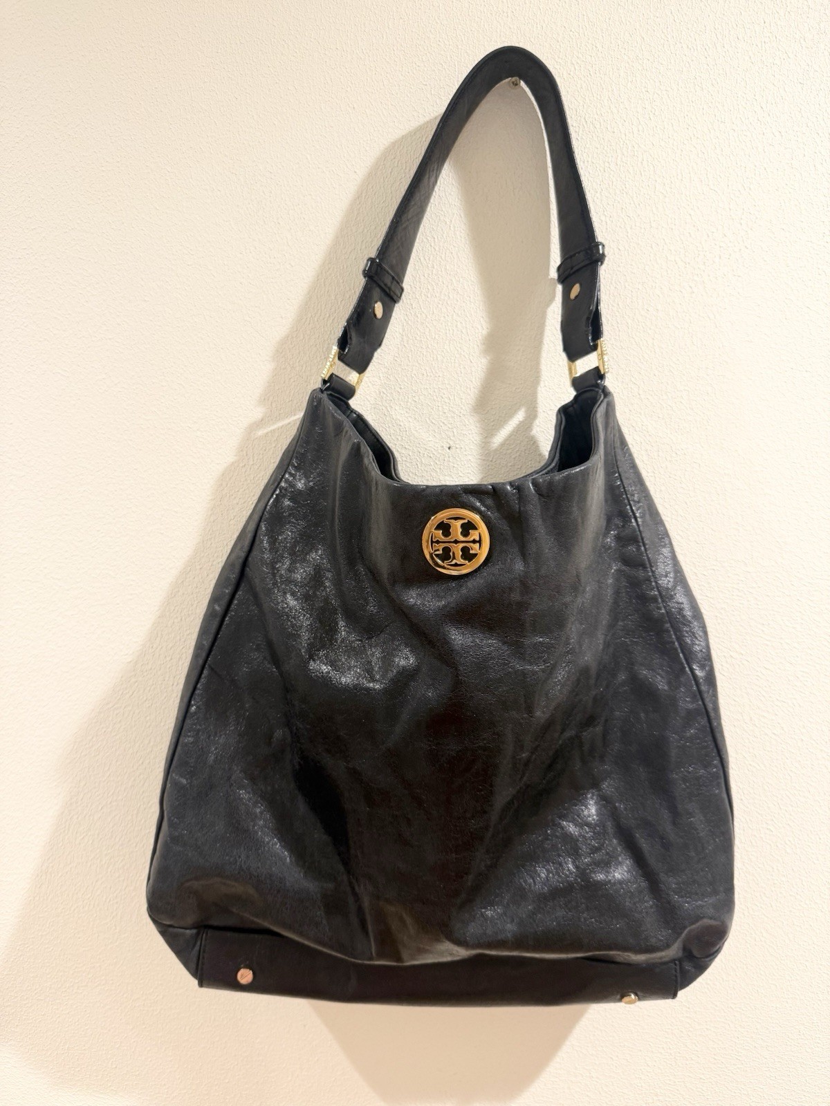 Tory Burch Dena Hobo Leather Black bag