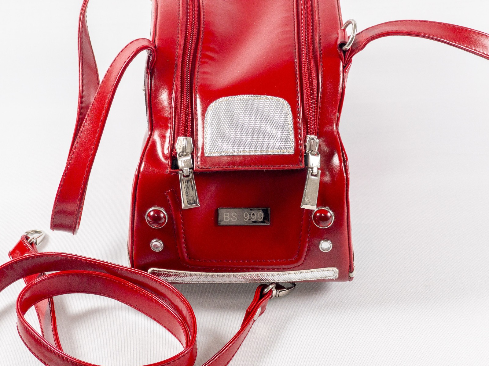 Red Fiat/Beetle Car Shaped Statement Purse Novelty Bag Crossbody Collectible