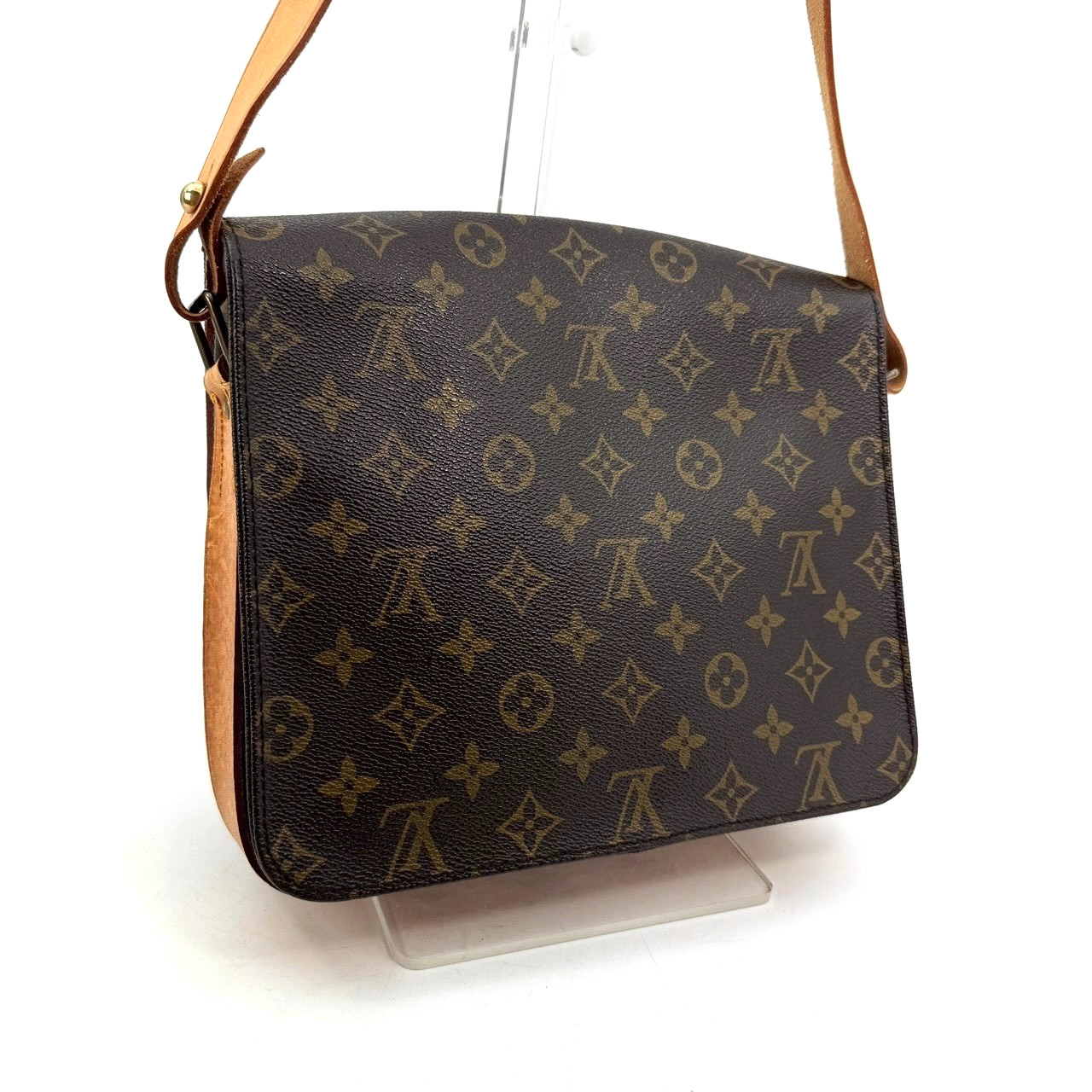 Louis Vuitton Monogram Cartouchiere Shoulder Bag Cross Body 882SL Authentic