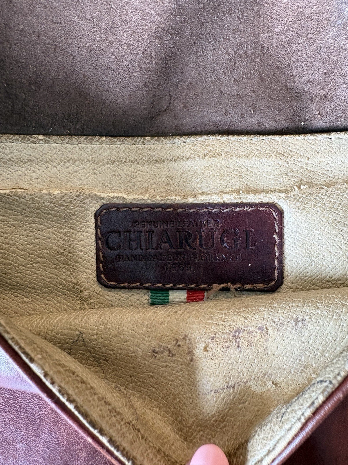 Chiarugi Brown Italian Leather Messenger Bag