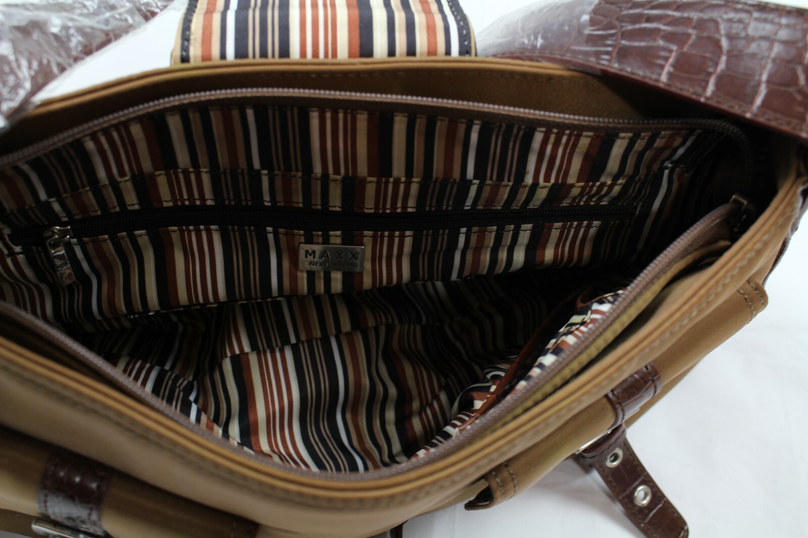 Maxx New York Women’s Brown Faux Leather Shoulder Handbag