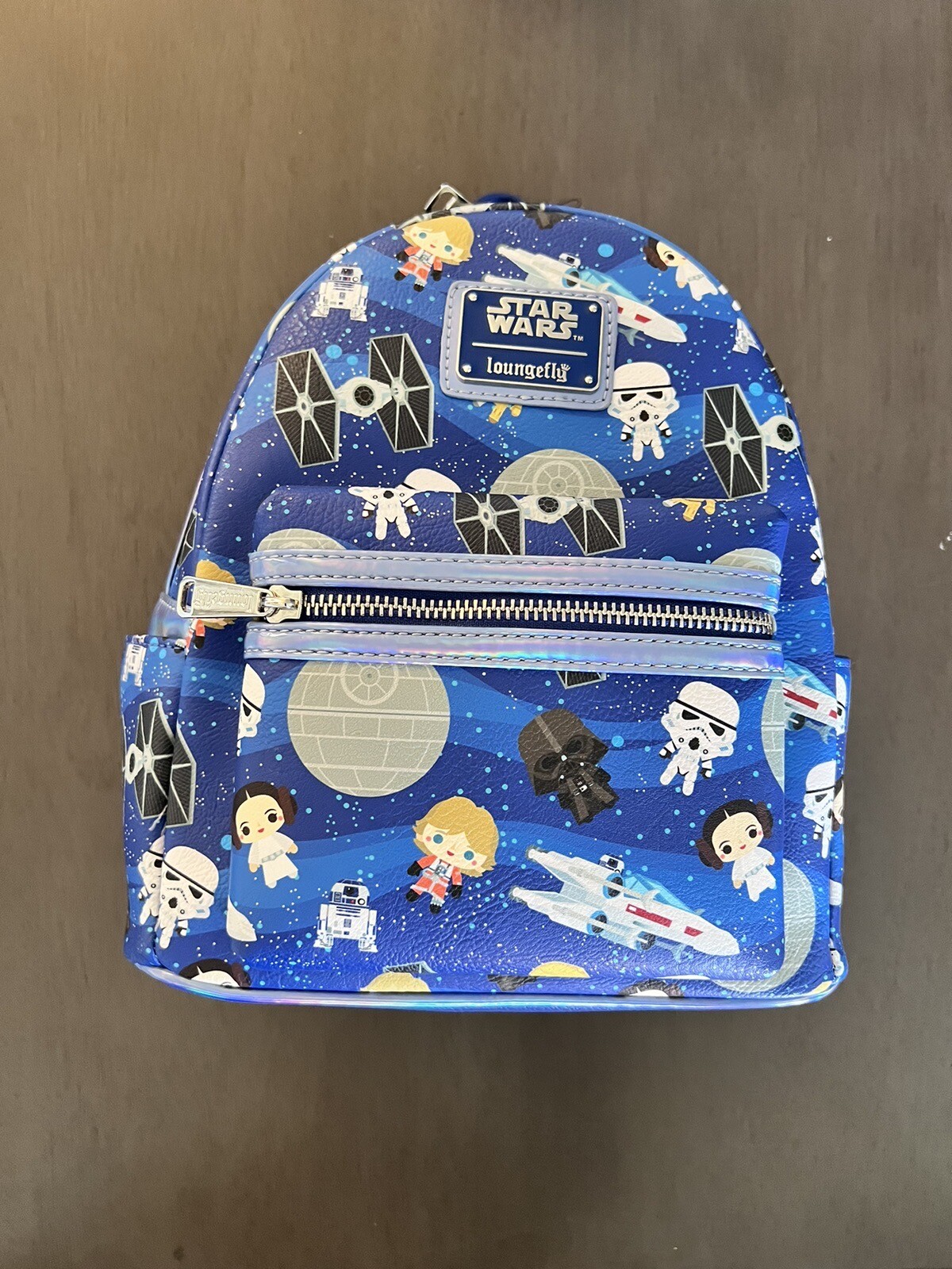 NWT 2021 Pattern Disney Parks Loungefly Star Wars Chibi Mini Backpack Death Star
