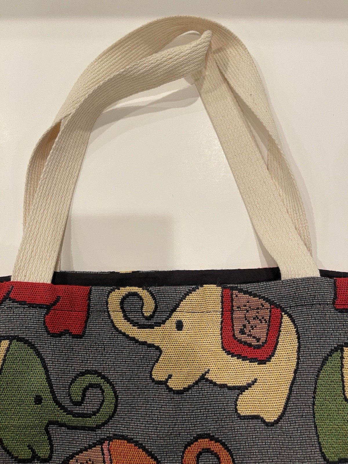 THE ELEPHANT EMPORIUM TOTE BAG THAILAND DOUBLE HANDLE TRAVEL
