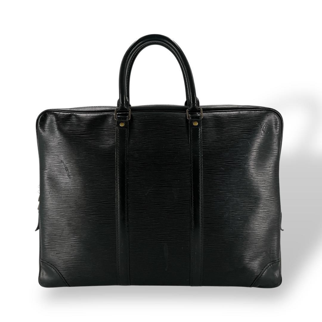 Louis Vuitton Business Bag Porte Documents Voyage Epi A4 Black Black Epi Leather