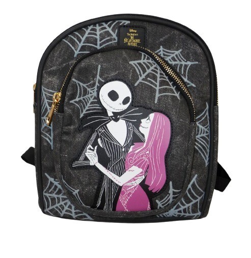 Nightmare Before Christmas Jack & Sally 9.6″ Gray Backpack New with Tagss