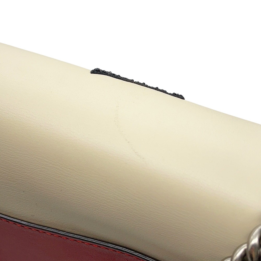 GUCCI Dionysus ChainShoulder Bag Leather White/Blue/Red 403348