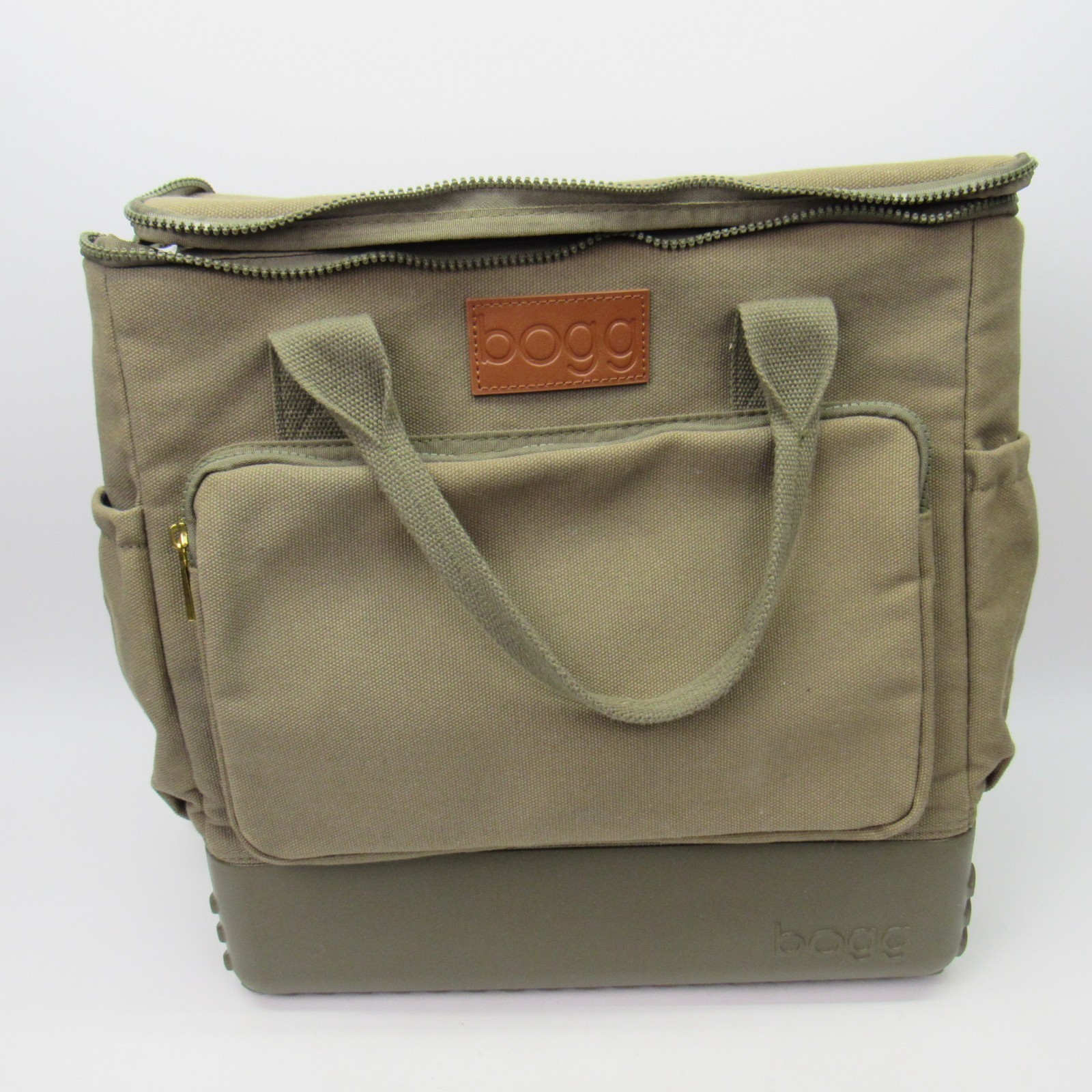 Bogg Canvas Collection Backpack Weekender Boat Travel Bag Olive Green Zip