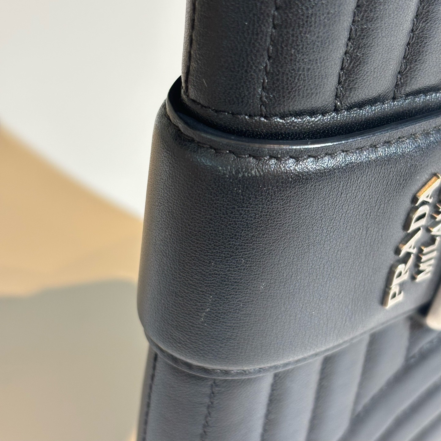 Prada Sidonie Mini Black Lambskin Leather Shoulder Crossbody Bag Duty Paid
