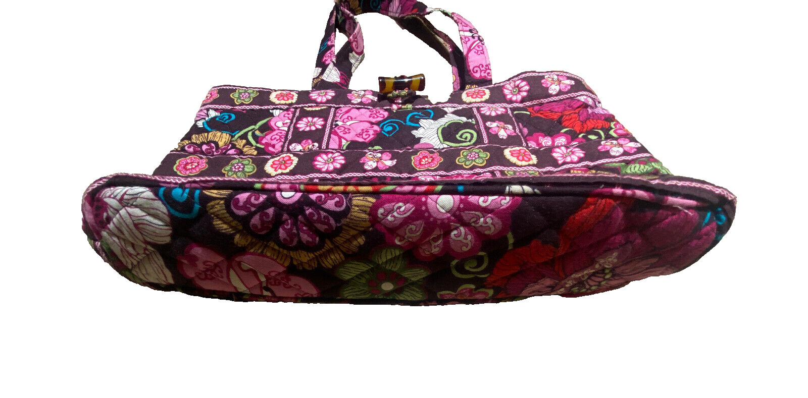 Vintage Vera Bradley Mod Floral Pink Tic Tac Toggle Tote – Retired 2007