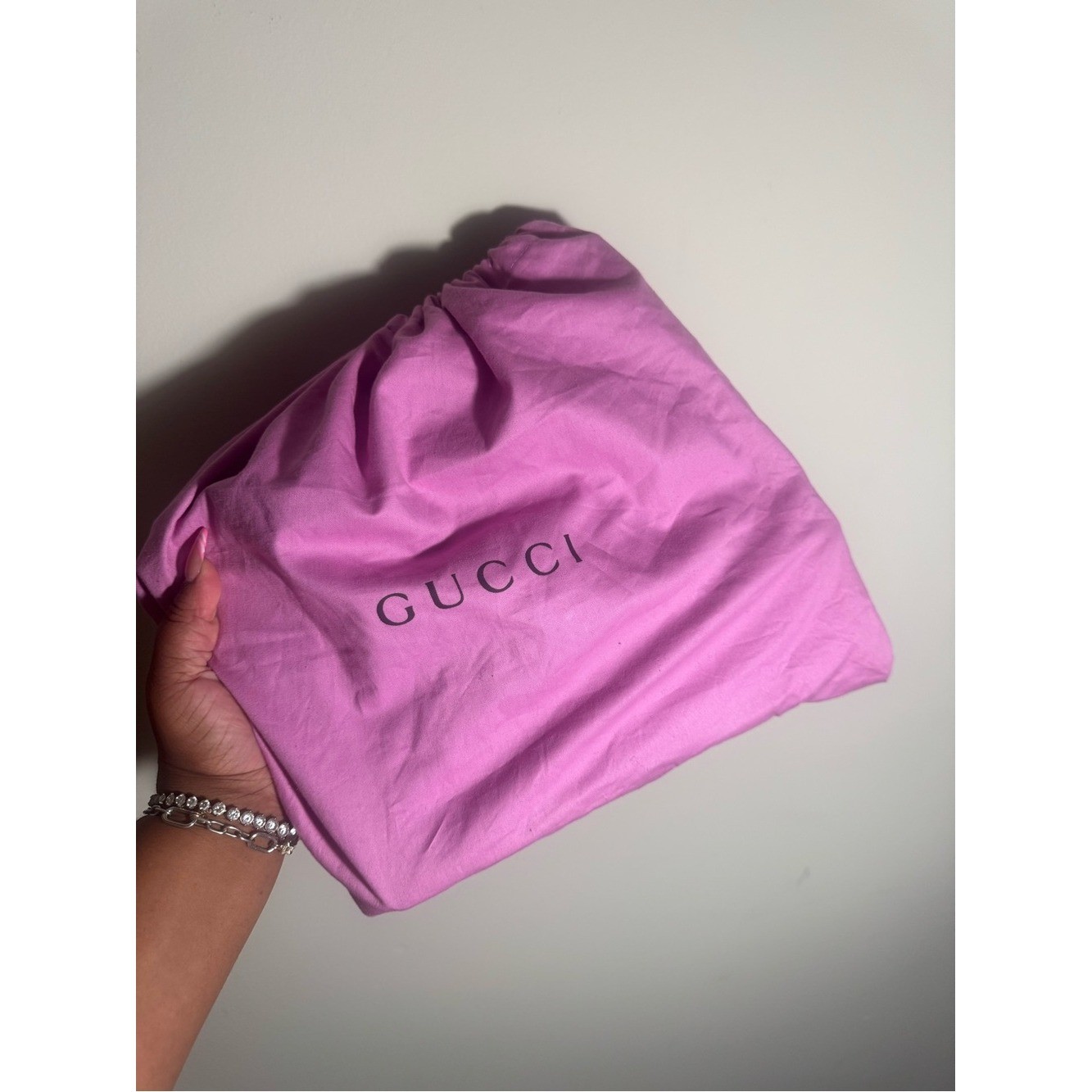GUCCI Dionysus Medium GG Supreme Monogram Shoulder Bag Beige