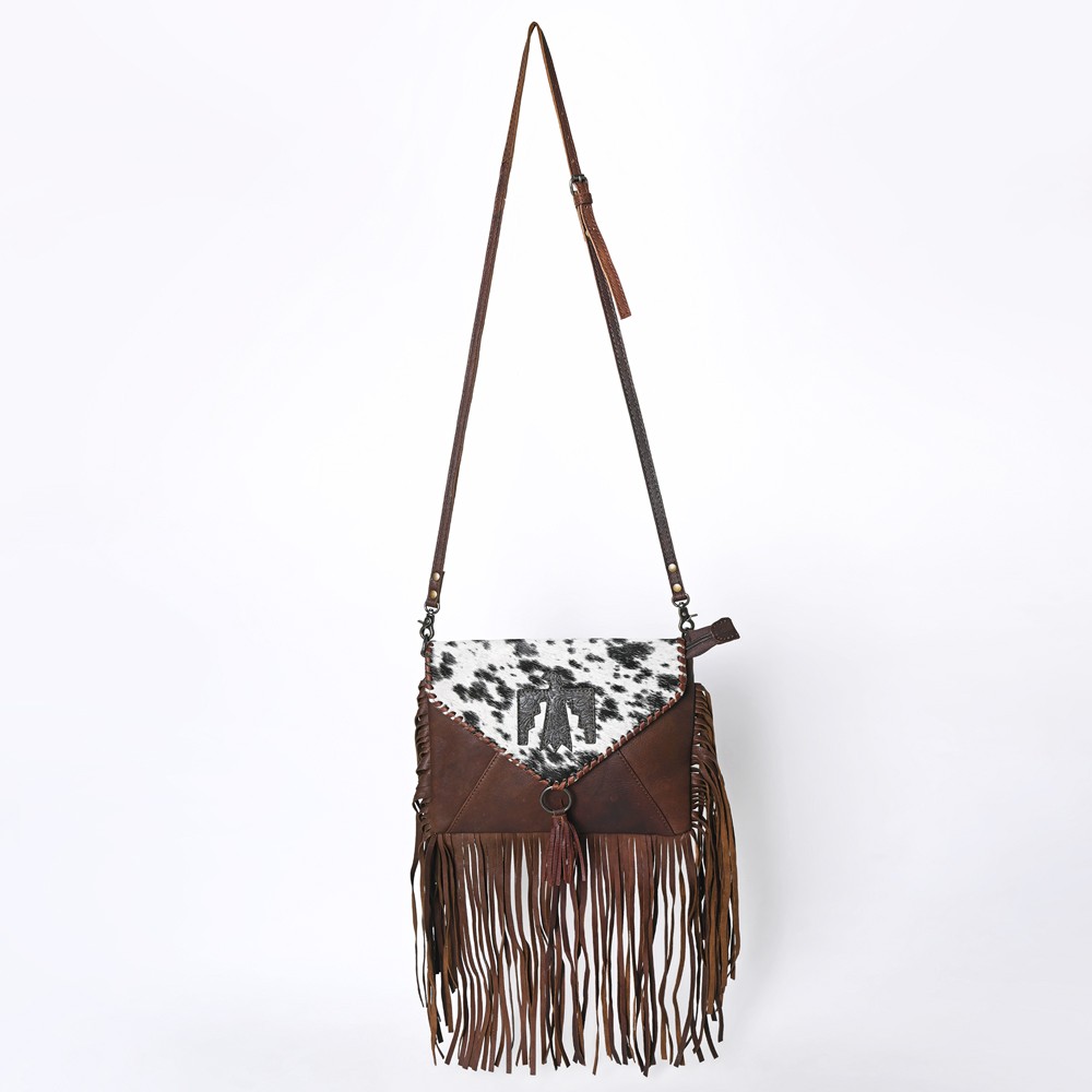 KB OHLAY KBG251 ENVELOPE Embossed Hair-on Genuine Leather women bag western