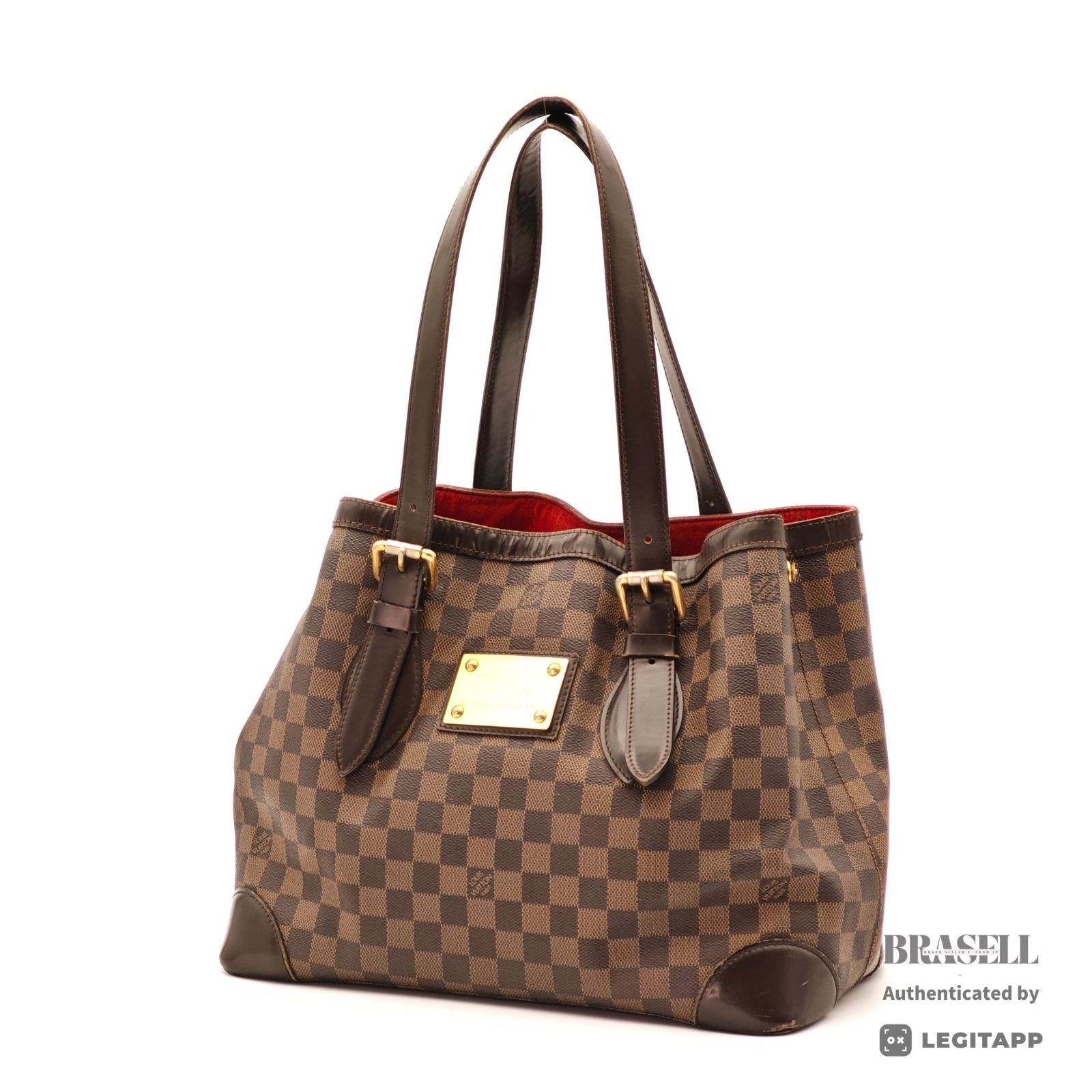 LOUIS VUITTON Damier Ebene Hampstead MM N51204 Tote Bag Brown【ImportFeeFREE】