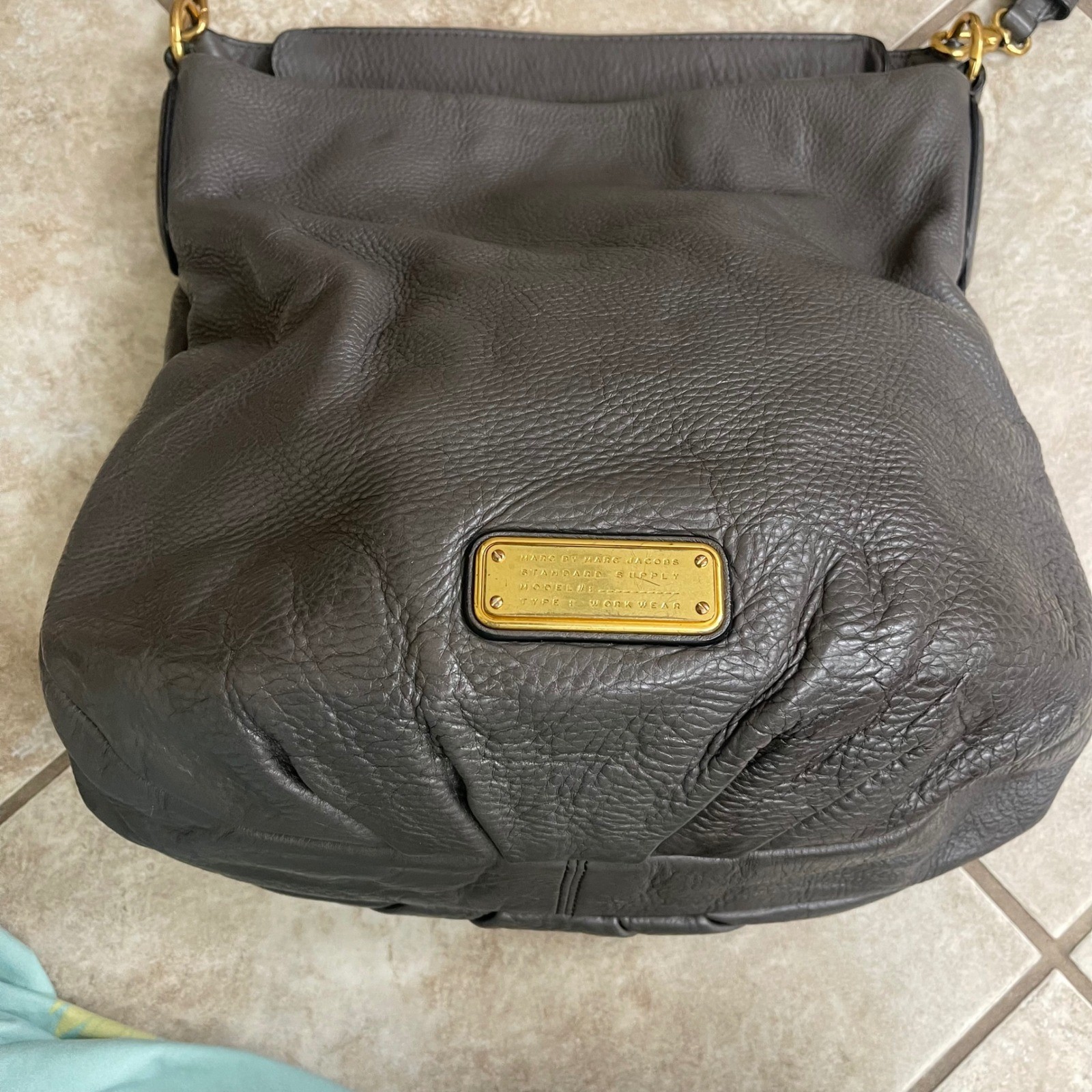 Marc by Marc Jacobs Classic Q hillier cowhide pebbled Leather Crossbody Hobo