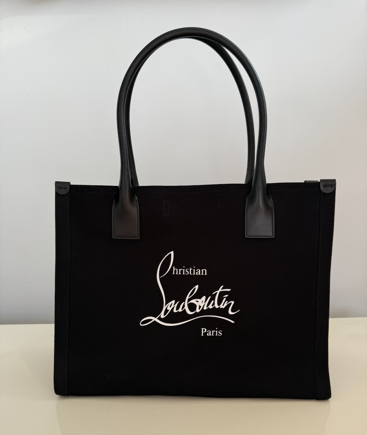 Authentic Christian Louboutin Nastroloubi Large Black Canvas Tote Bag New £1,130