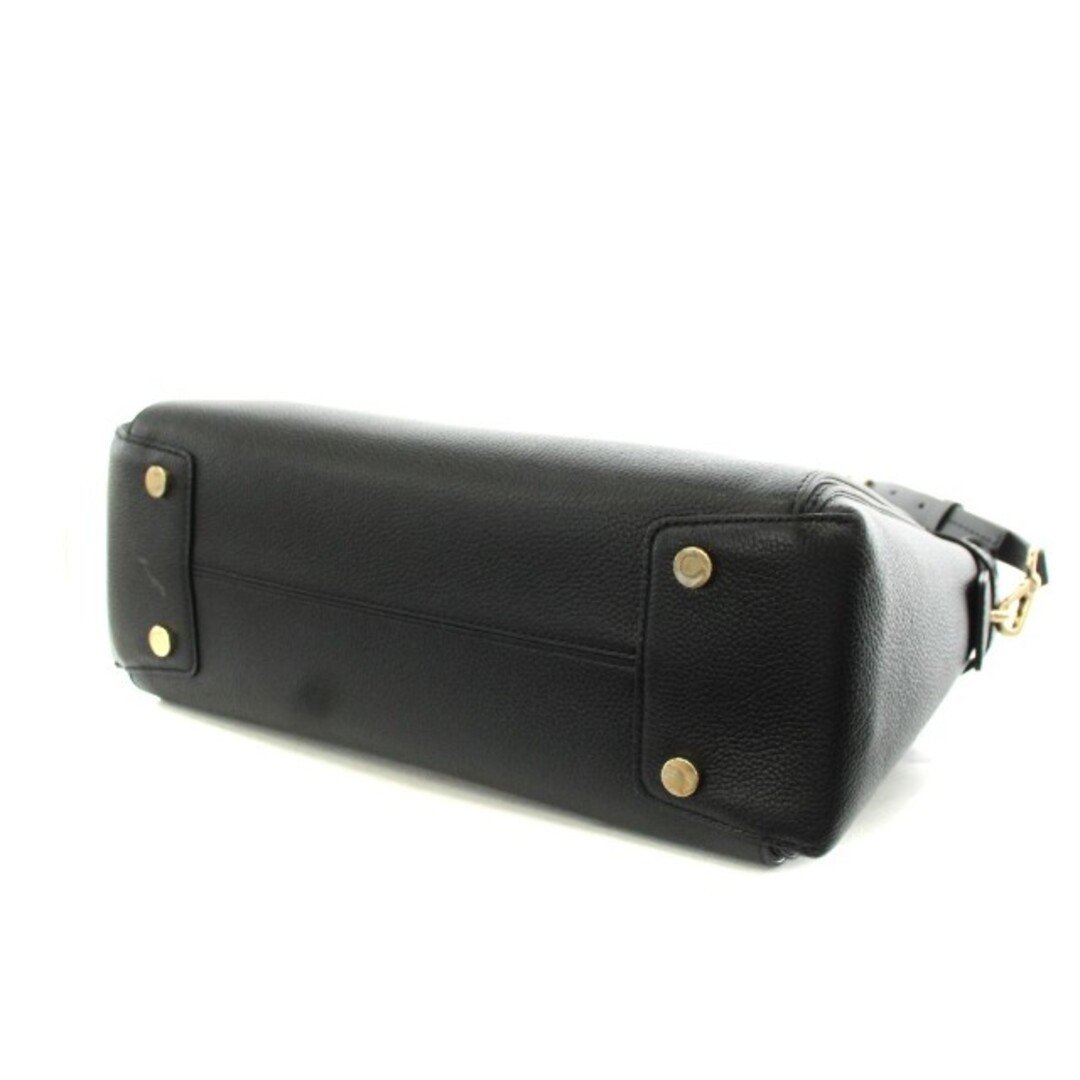Michael Kors Shoulder Bag Handbag 2way Cadena Leather Black An43 Used 42a0e0b2a0