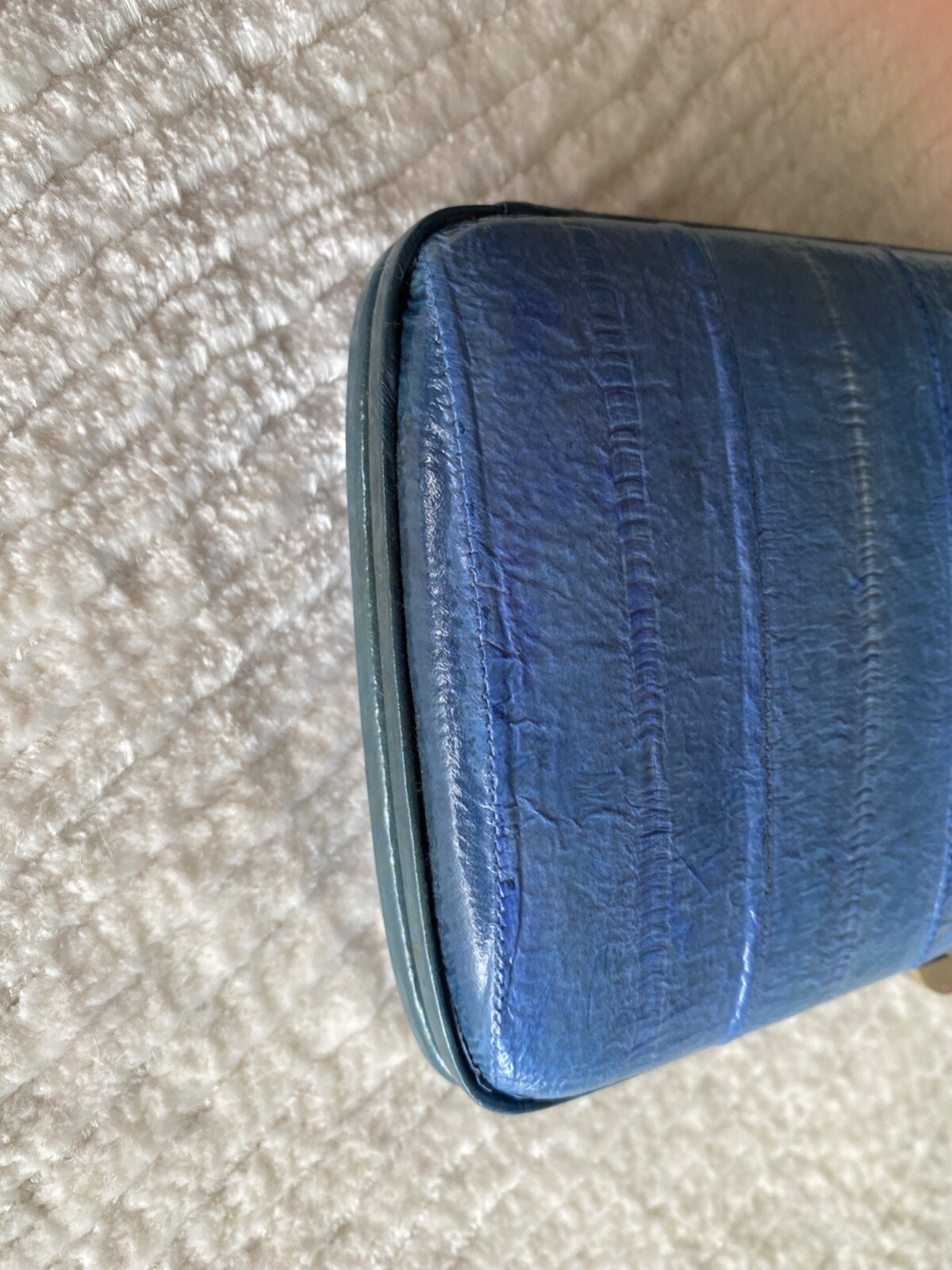 SERGIO ROSSI Blue Ell Leather Clutch Bag/ Wallet