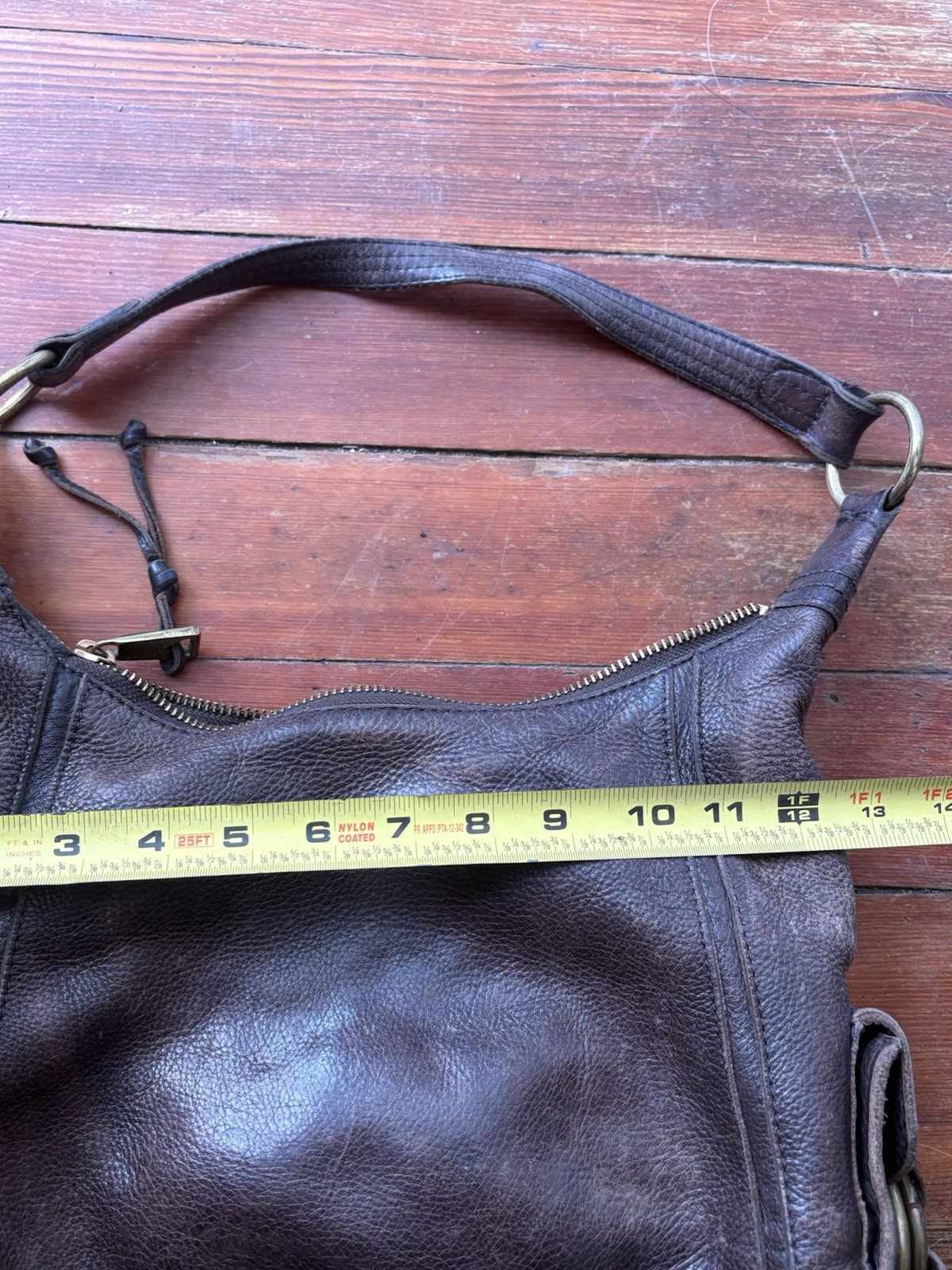 Banana Republic Brown Leather Hobo Slouchy Shoulder Bag Handbag Purse