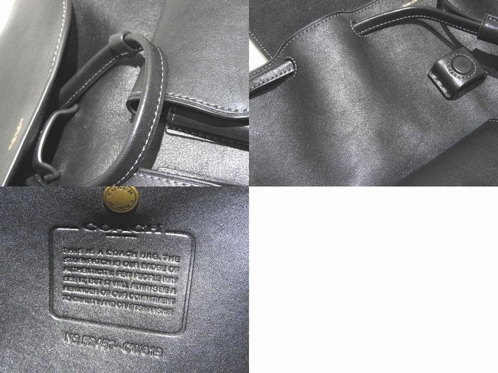 Coach Crosby Full Grain Leather Backpack Black Ladies Authentic Condition