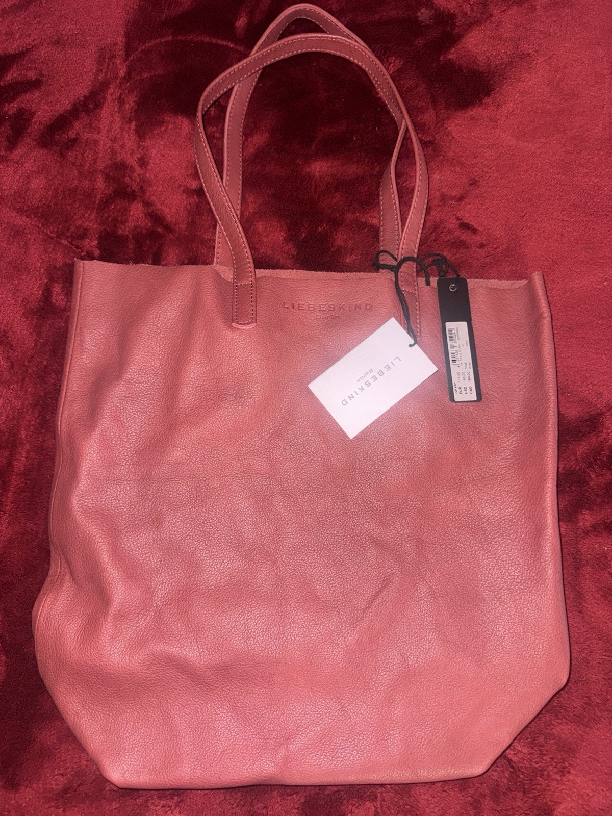 LIEBESKIND Berlin Coral Pebbled Large Tote Double Handles