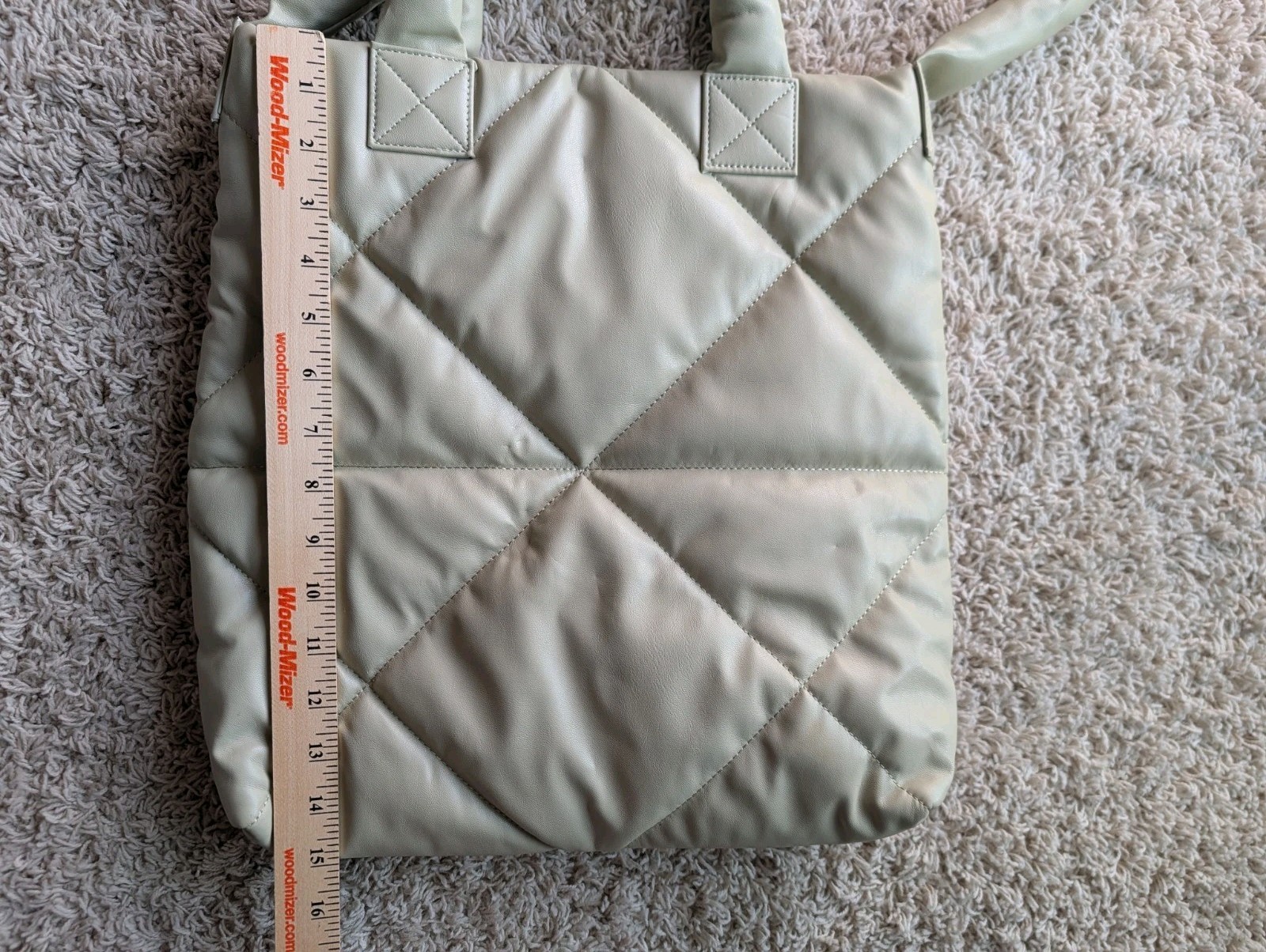 89TH + MADISON Beige Quilted Medium Tote Detachable Strap Magnetic Closure