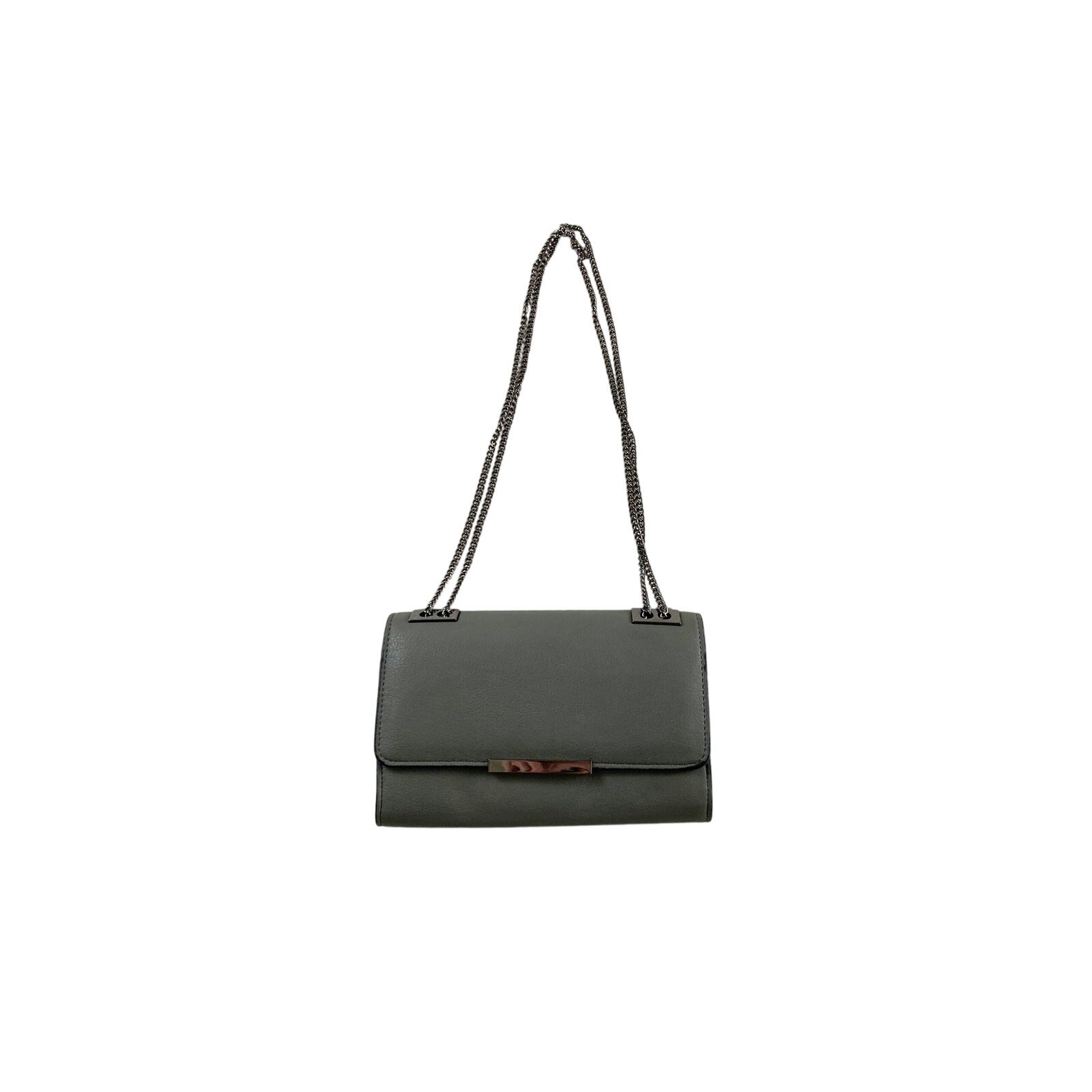 Gray Envelope Purse INC Charcoal Chic Adjustable Dark Metal Chain Shoulder Strap