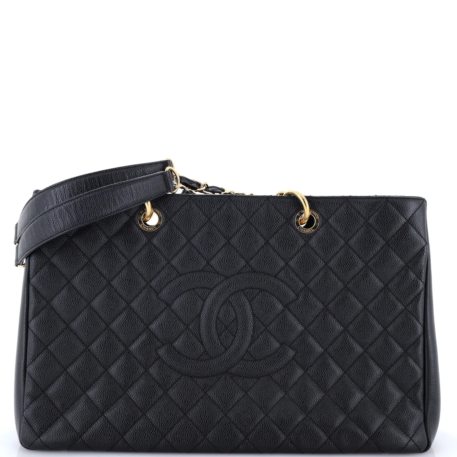 Chanel Grand Shopping Tote Quilted Caviar XL