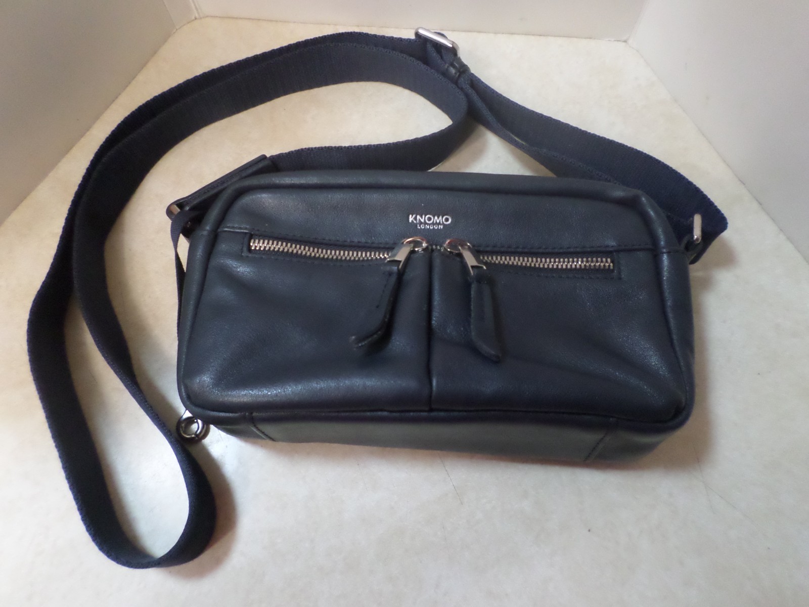 KNOMO London 2-Way Crossbody Bag Navy Blue