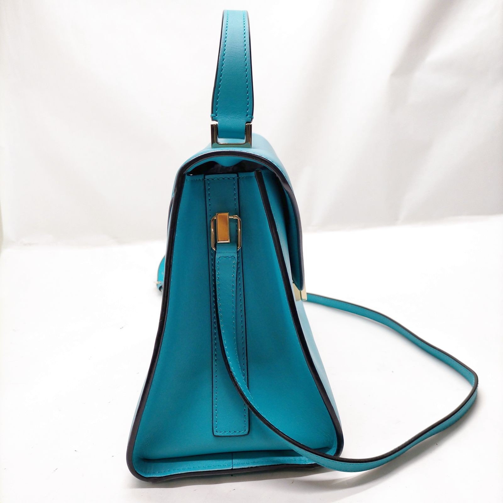 Valextra Hand Bag Blue Leather 3293037