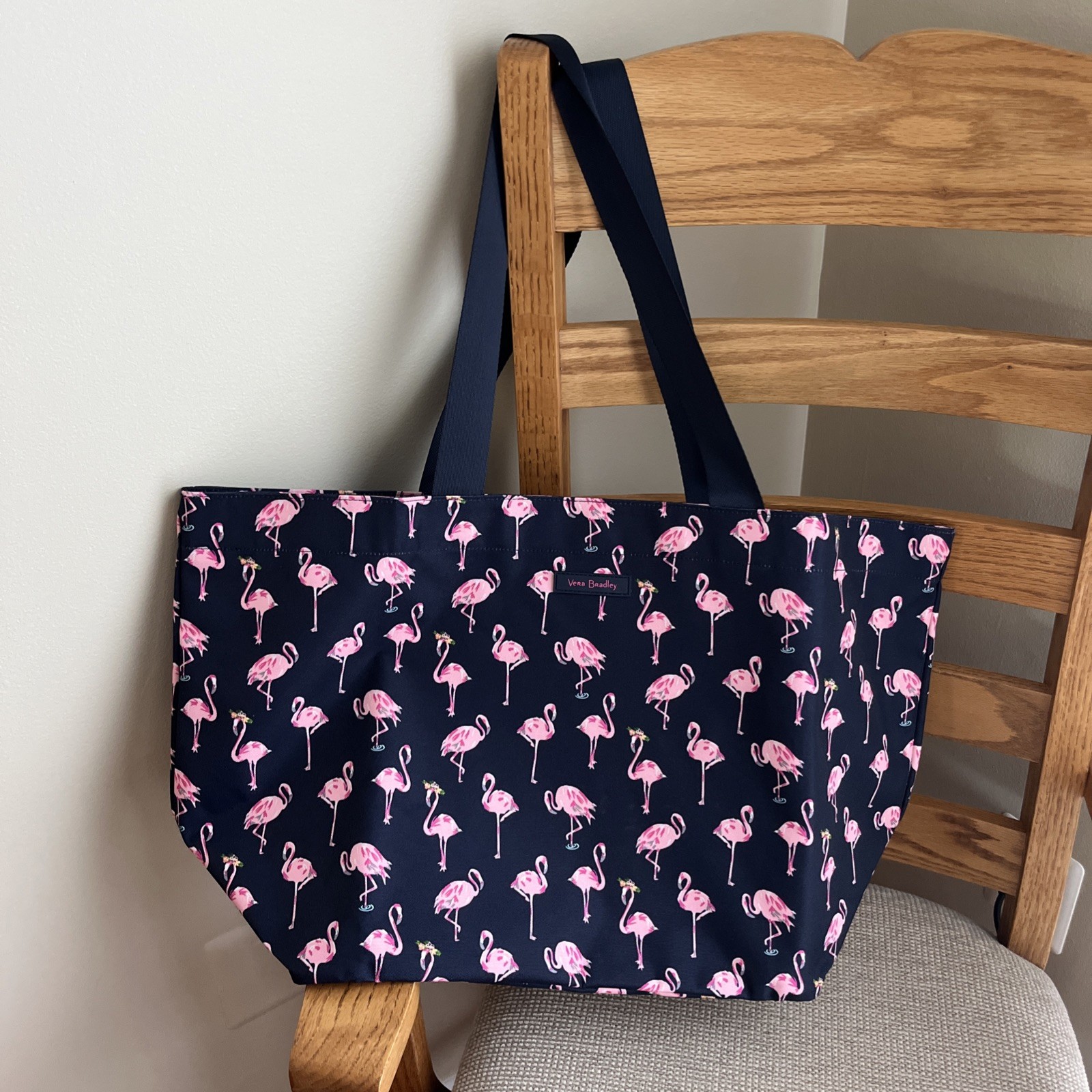 Vera Bradley Flamingo Fiesta Extra Large Vera Tote Bag