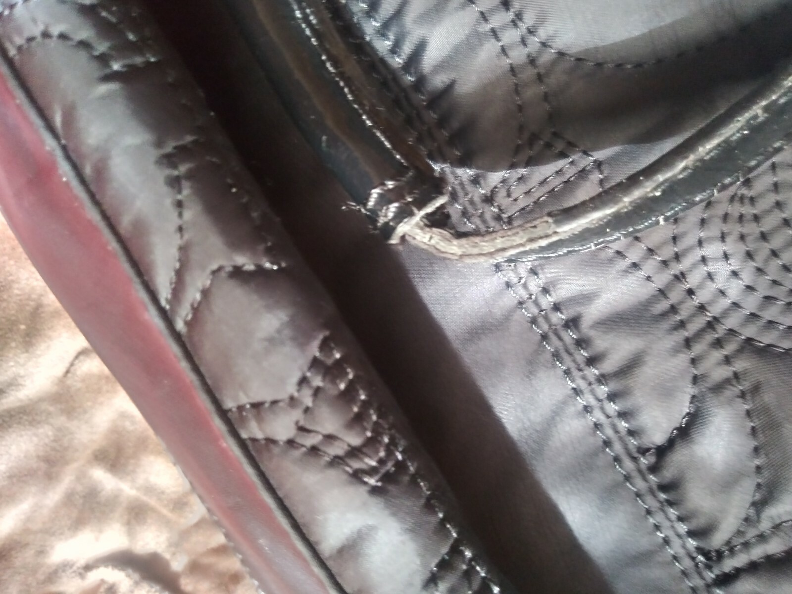 9″x 14″ approx. Authentic Black Tote Bag In Great Condition Inside & Out