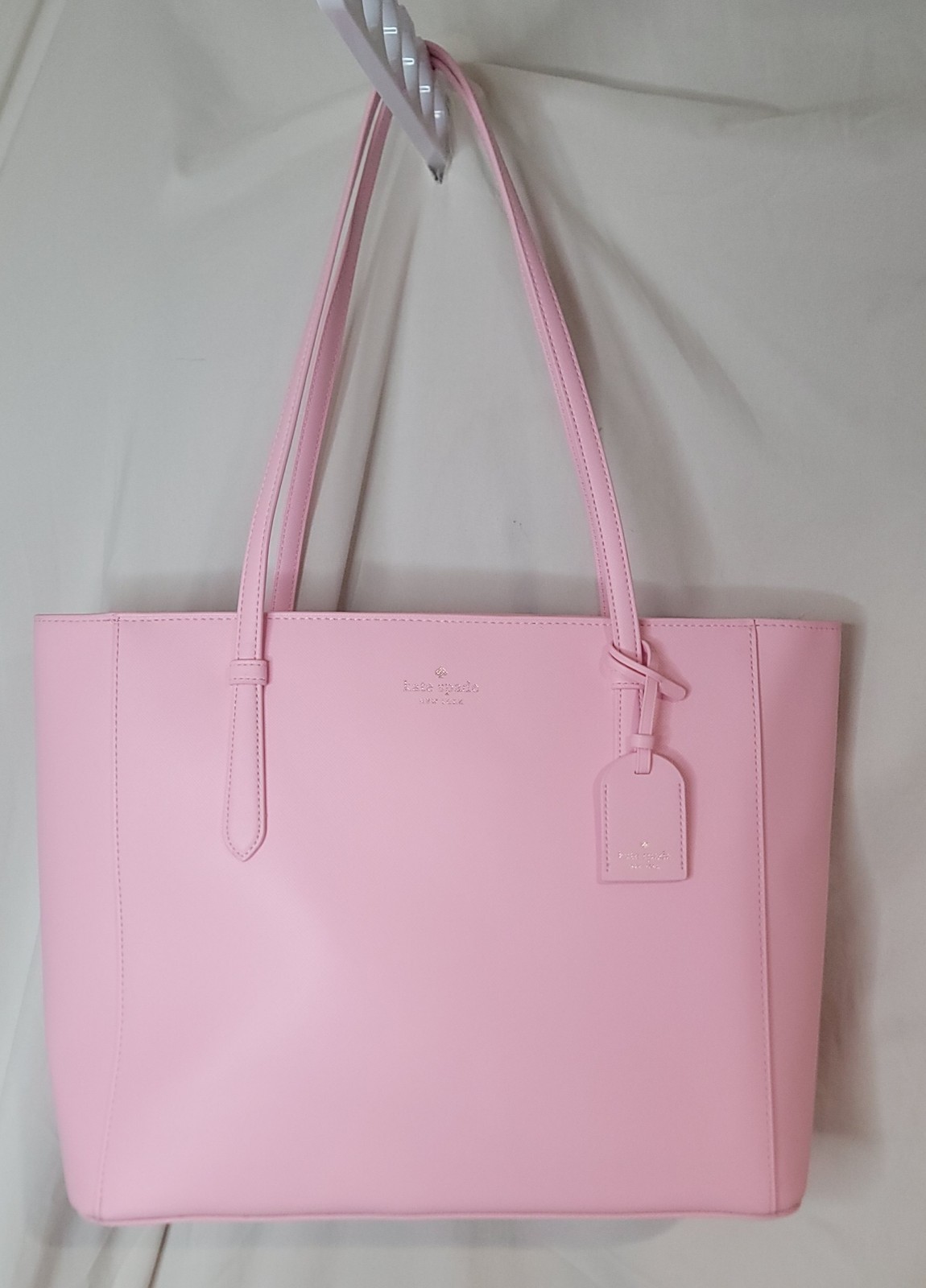 Kate Spade Schuyler Med Tote Pink Saffiano Leather PVC Shoulder Bag NWT Office