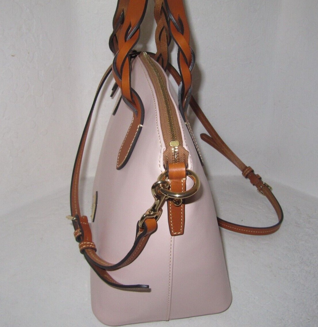 Dooney & Bourke New Celeste Satchel Blush Light Pink Wexford Leather NWT $288