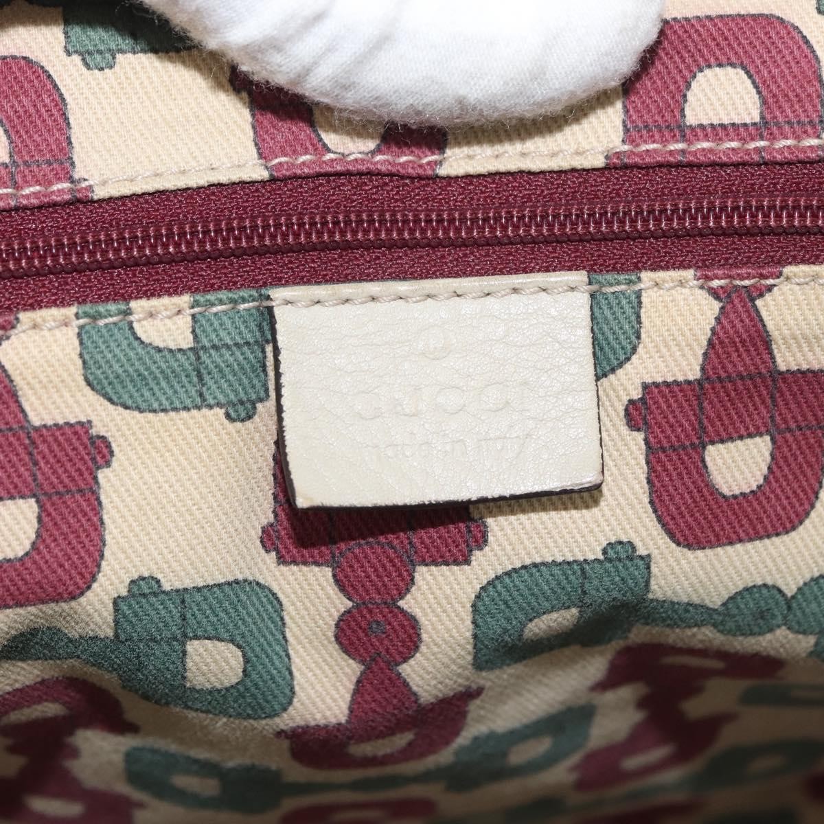 GUCCI GG Canvas Guccissima Princess Bag Leather Ivory Gold 163805 Auth 176193